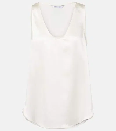 MAX MARA FILLY SILK SATIN TANK TOP
