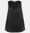 Max Mara Filly Silk Tank Top In Black