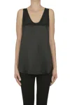 Max Mara Filly Silk Top In Black