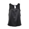Max Mara Filly Top In Black Silk Satin In Black