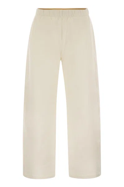 Max Mara Filovia - Silk And Cotton Fleece Trousers In White