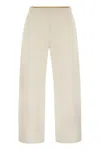 Max Mara Elastic Waist Casual Pants In Neutral