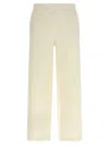 Max Mara Elastic Waist Casual Pants In White