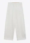 Max Mara Filovia Silk-blend Pants In White