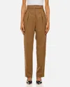 Max Mara Finale High Waist Trousers In Brown