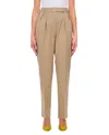 Max Mara Finale High Waist Trousers In Beige