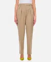 Max Mara Finale High Waist Trousers In Beige