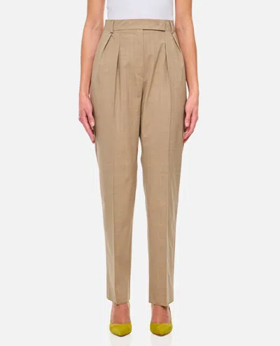 MAX MARA FINALE HIGH WAIST TROUSERS WITH SARTORIAL PINCES