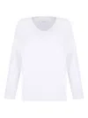 Max Mara Long Sleeve Sweater In White