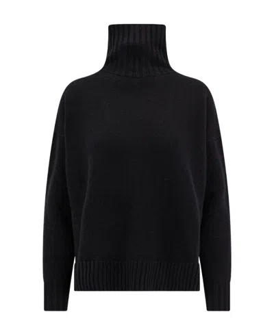 Max Mara Fine-knit Roll-neck Jumper In Black