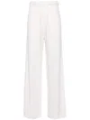 Max Mara Rino Wool And Cashmere Sweatpants In 白色