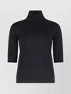 Max Mara Fine-knit Turtleneck Sweater With 3/4 Sleeves