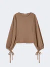 Max Mara Fine Wool Yarn Sweater In Brown