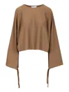Max Mara Fine Wool Yarn Sweater Knitwear Brown In Gray