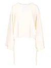 Max Mara Fine Wool Yarn Sweater Knitwear White In Neutral