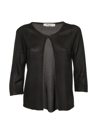Pre-owned Max Mara Fine-knit Cardigan In Black