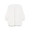 Max Mara Cirino Jacket In Wool And Cashmere Knit In White