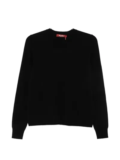 Max Mara Fine-knit Sweater In Black
