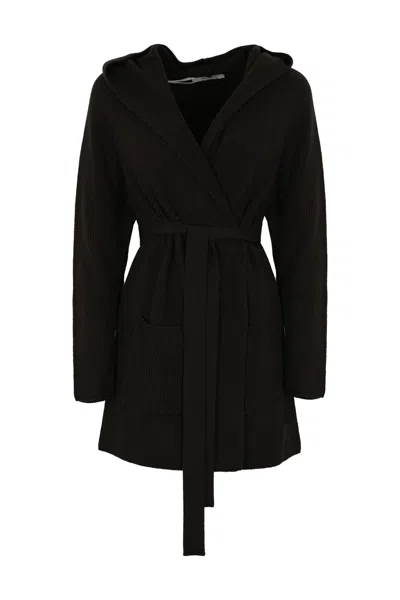 Max Mara Finezza Wool Cardigan Coat In Marrone