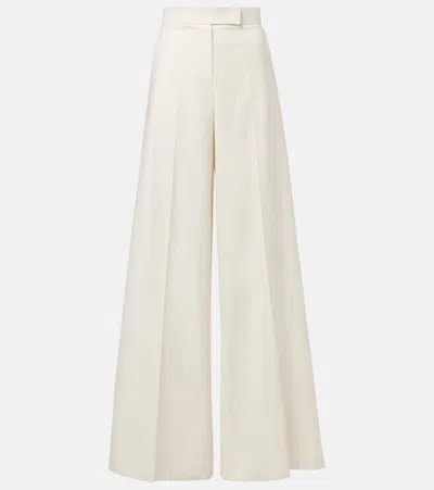 Max Mara Finish Cotton-blend Wide-leg Pants