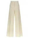 Max Mara White High-waist Wide-leg Trousers - Women's - Elastane/cotton In Neutral