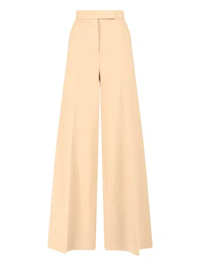 Max Mara Finish Wide Pants In Neutral