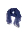 Max Mara Finished Edge Silk Scarf In Blue