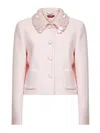 Max Mara Sequin-embellishment Blazer In Pink