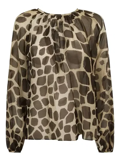 Max Mara Fionda Blouse In 褐色