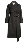 Max Mara Fiorito Water Repellent Twill Trench Coat In Black