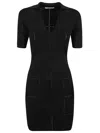 Max Mara Olivi V-neck Mini Dress In Black