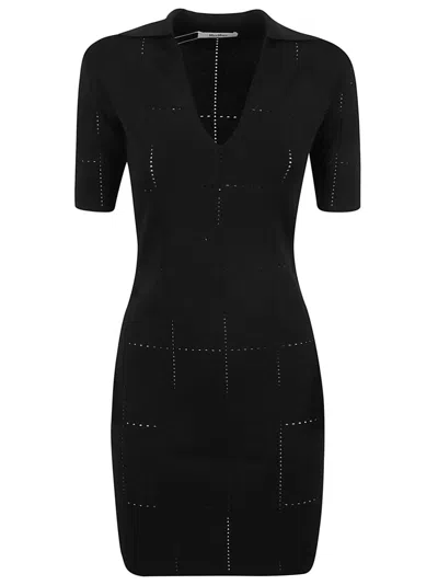Max Mara Fitted Black Dress With Deep V-neckline