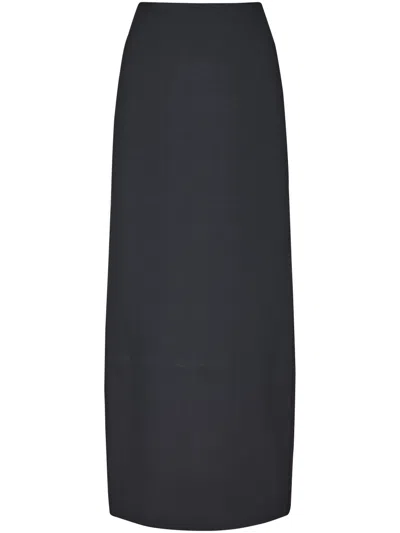 MAX MARA MAX MARA FITTED BLACK SKIRT WITH DISCREET SIDE ZIPPER