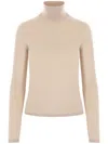 Max Mara Cashmere Turtleneck Sweater In Neutrals