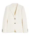 Max Mara Fitted Cotton Blazer In Ivory