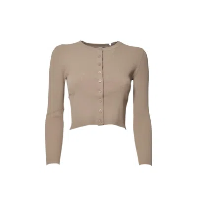 MAX MARA MAX MARA FITTED CROPPED CARDIGAN WITH RIBBED TEXTURE