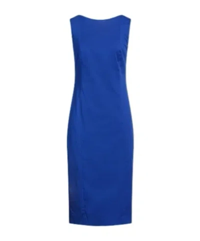 Max Mara Fitted Dress In Blue