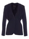 Max Mara Fitted Jacket In Blue