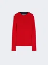 Max Mara Fitted Jumper With Buttons In Red