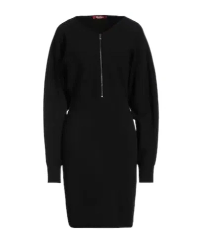 Max Mara Fitted Knit Dress In Black