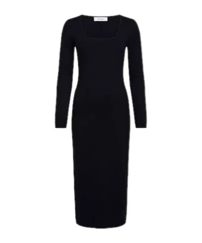 Max Mara Fitted Knit Dress In Black