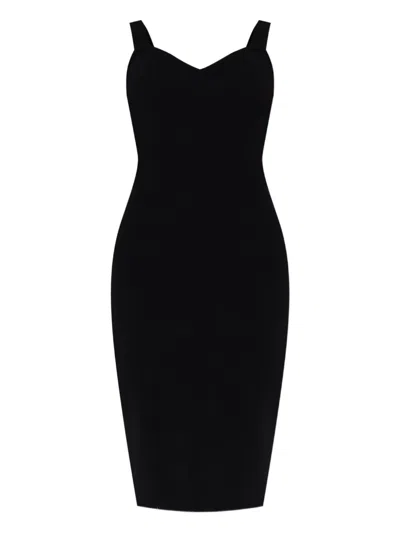Max Mara Schmales Midikleid In Black
