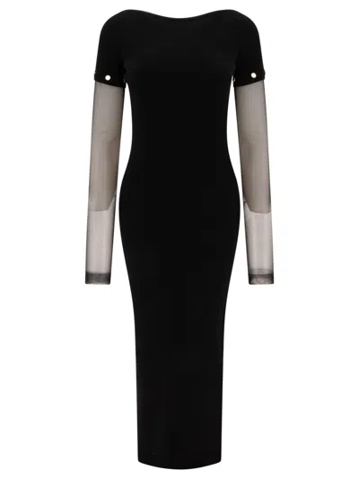 Max Mara Fitted Midi Dress In Black
