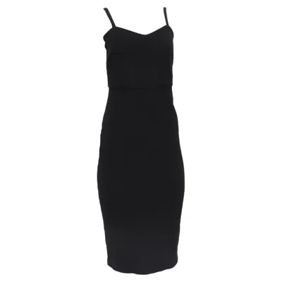 Max Mara Fitted Midi Dress In Black Viscose