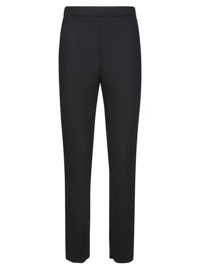 Max Mara Fitted Scuba Pants With High Waist In Black