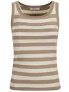 Max Mara Fitted Sleeveless Top In Brown
