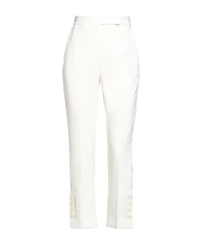 Max Mara Fitted Suit Pants In White