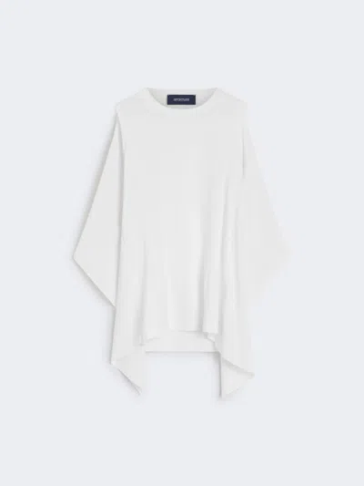 Max Mara Fitted T-shirt With Double Material In Transparent