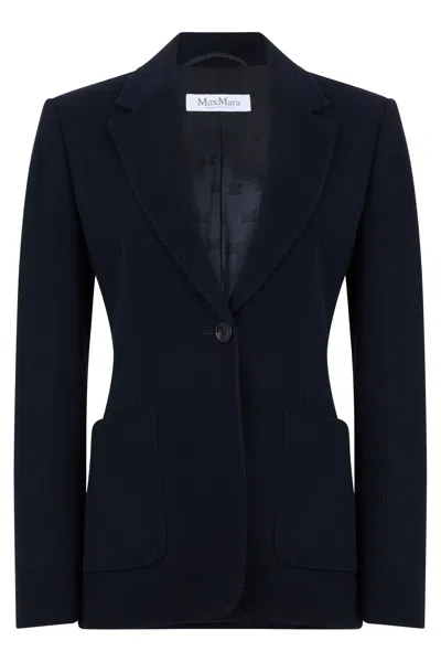 Max Mara Fitted Wool Blazer In Black