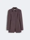 Max Mara Fitted Wool Jacket In Brown
